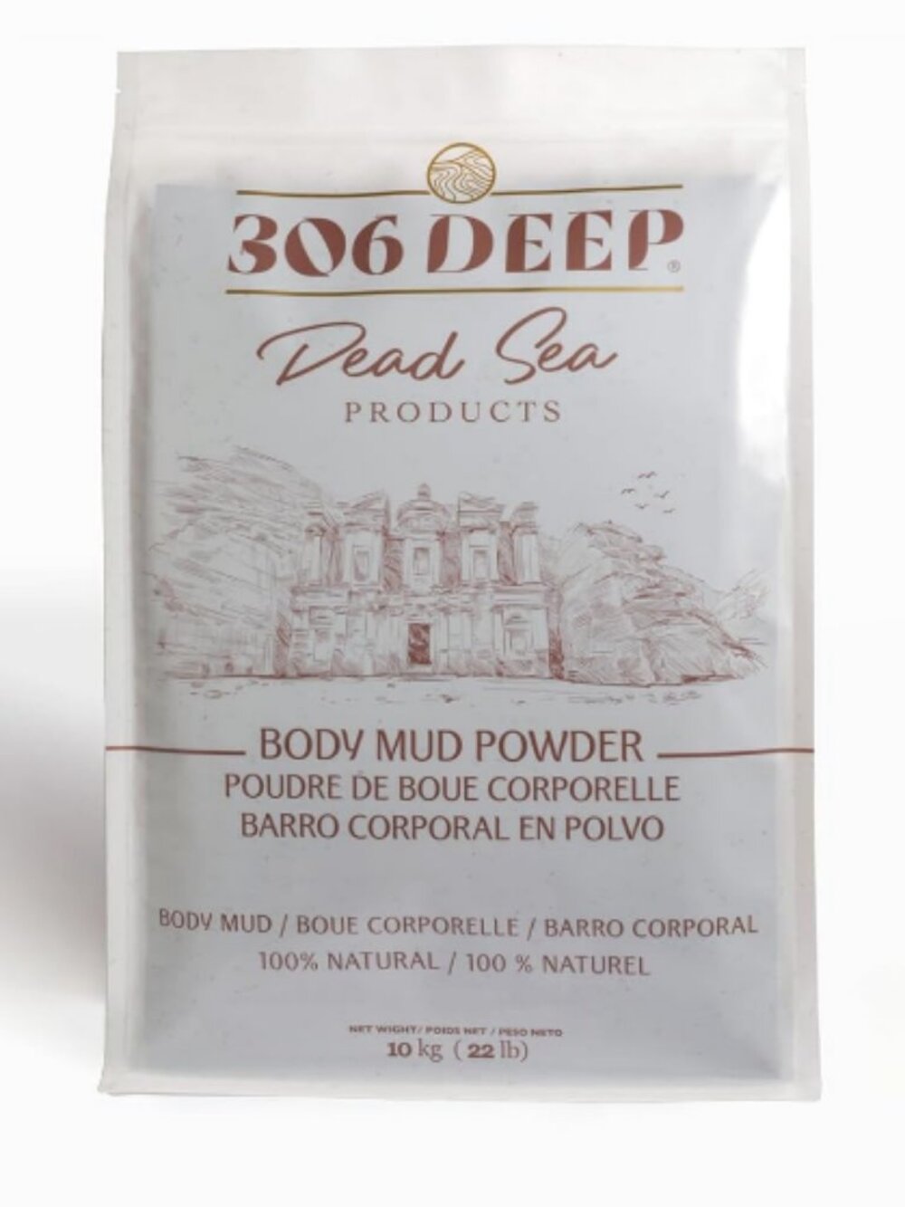306 Deep 100% Body Organic Dead Sea Mud Powder from Jordan Unisex